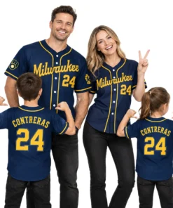 William Contreras Brewers Alternate Jersey Limited Fan Gear S-7XL