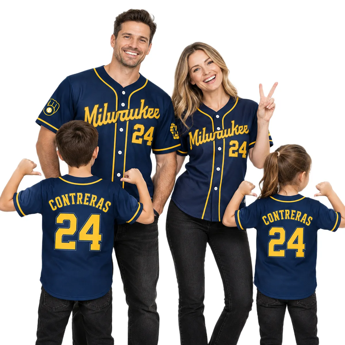 William Contreras Brewers Alternate Jersey Limited Fan Gear S-7XL