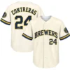 William Contreras Cream Signature Jersey Ultimate Brewers Style