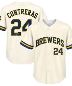 William Contreras Cream Signature Jersey Ultimate Brewers Style