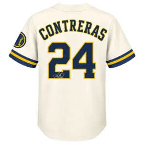 William Contreras Cream Signature Jersey Ultimate Brewers Style