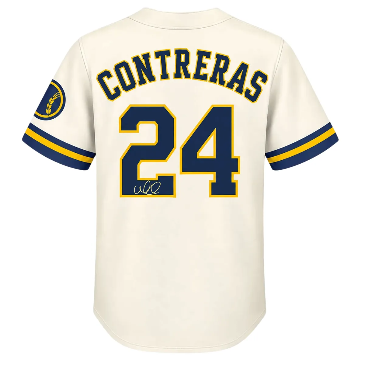 William Contreras Cream Signature Jersey Ultimate Brewers Style