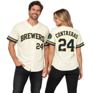 William Contreras Cream Signature Jersey Ultimate Brewers Style