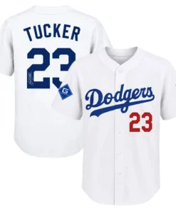 Women's Kyle Tucker Dodgers Home Jersey Dynamic Signature Style