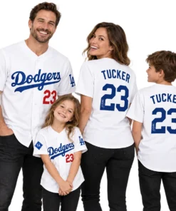 Women's Kyle Tucker Dodgers Home Jersey Dynamic Signature Style