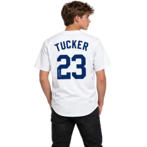 Women's Kyle Tucker Dodgers Home Jersey Dynamic Signature Style