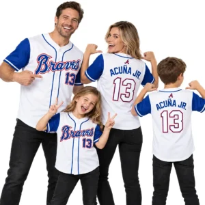 Youth Atlanta Braves Ronald Acuna Jr. Jersey Dynamic MLB baseball