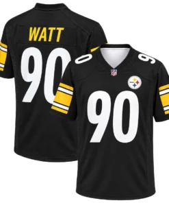 Youth Pittsburgh Steelers TJ Watt Black Jersey – Team Pride