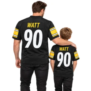 Youth Pittsburgh Steelers TJ Watt Black Jersey – Team Pride