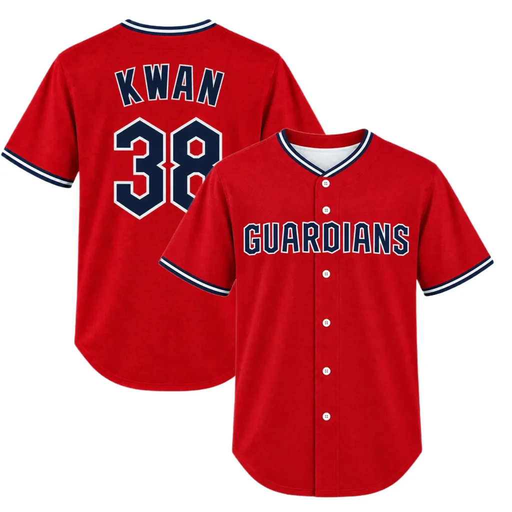 Youth Steven Kwan Guardians Red Jersey Impressive